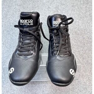 Sparco‎ hoes K-Pole Black Synthetic Leather Size US 5 High-Top Grip Sole